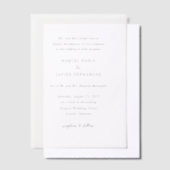 Raquel Classic Elegant Wedding Pergament Einladungen (Versetzt)