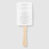 Raquel Classic Elegant Wedding Program Fächer (Vorderseite)