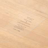 Raquel Classic Elegant Wedding Save the Date Acryleinladungen (Ablage )