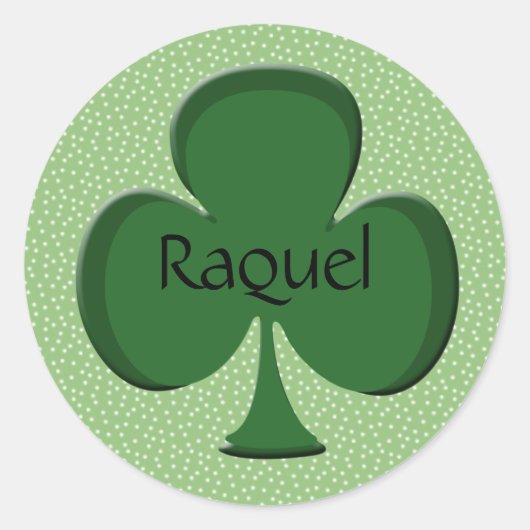 Raquel Irish Kleeblatt Sticker (Vorderseite)