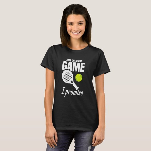 Raquet Ball Lover One Game Tournament Player Padel T-Shirt (Vorne ganz)