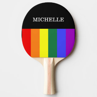 Raquete de Ping-Pong Orgulho Gay Rainbow Tischtennis Schläger