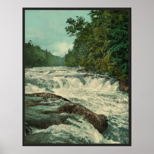 Raquette Falls auf dem Raquette River Poster (Vorne)