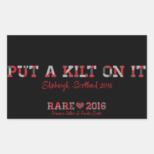 RARE16 Kilt Aufkleber (Vorderseite)