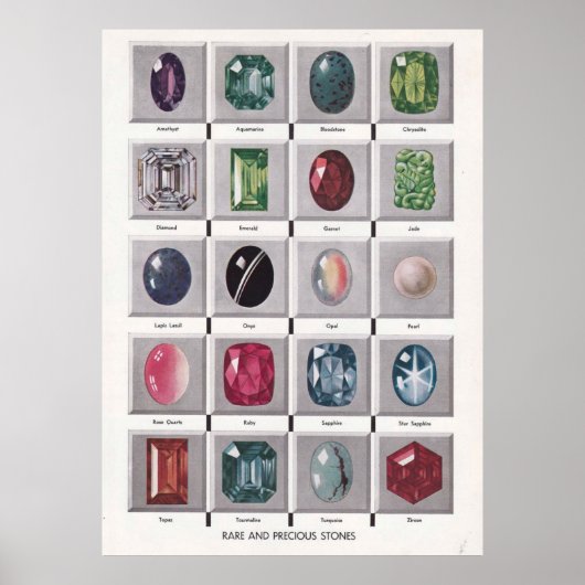 Rare and Precious Stones Poster (Vorne)