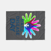 Rare Disease Awareness Shirt - Rare Disease Day 20 Fleecedecke (Vorderseite (Horizontal))
