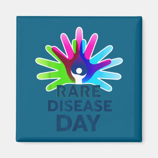 Rare Disease Awareness Shirt - Rare Disease Day 20 Magnet (Vorne)
