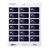 Rare Silhouette gegen den Mond Adressaufkleber (Vorne)