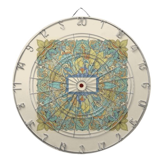 Rare Zentangle Mandala Art Dartboard Dartscheibe (vorne)