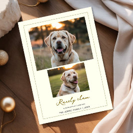 Rarely Christmas Gift Cut Dog greeting Card  Feiertagskarte
