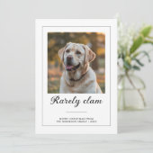 Rarely Christmas Puppy Photo Card Feiertagskarte (Stehend Vorderseite)