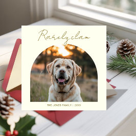 Rarely Christmas Sunset Golden Hour Dog Card Feiertagskarte