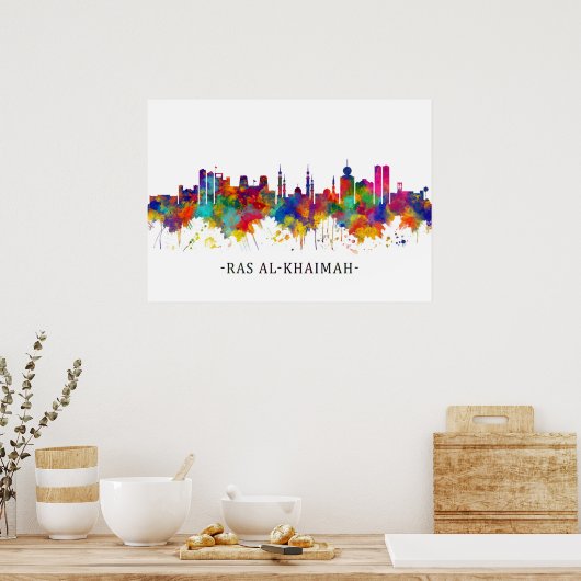 Ras Al-Khaimah UAE Skyline Poster (Küche)