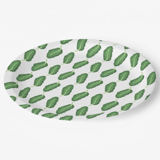 Ras-Kale Pappteller (Schrägansicht)