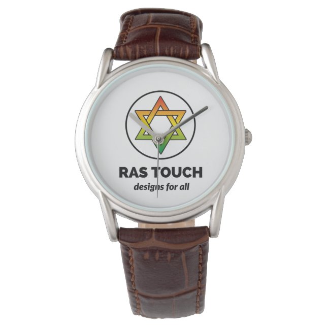 Ras Touch Star - Klassisch braunes Lederband Überw Armbanduhr (Vorderseite)