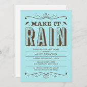 Rasante Blauer Babydusche Einladungen (Vorne/Hinten)