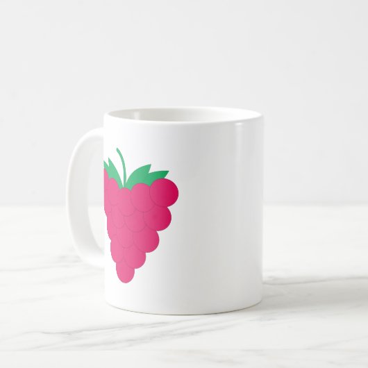 Rasberry Berry Fruit Pink Kaffeetasse (Vorderseite Links)