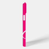 Rasberry pink mit Monogramm Case-Mate iPhone 15 Fa Hülle (Rückseite / Rechts)