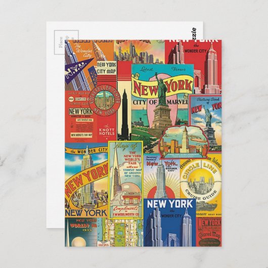 Rascacielos de New York Postkarte (Vorne/Hinten)