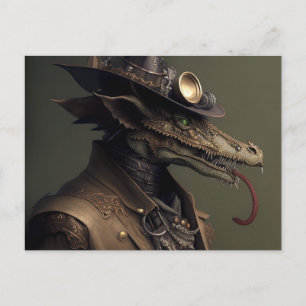 Rascal Steampunk Dragon Postkarte