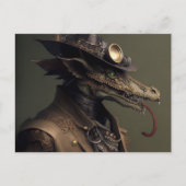 Rascal Steampunk Dragon Postkarte (Vorderseite)