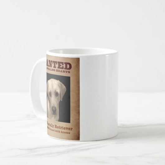 Rascally Retriever, alias gelber Labrador Kaffeetasse (Vorderseite Links)