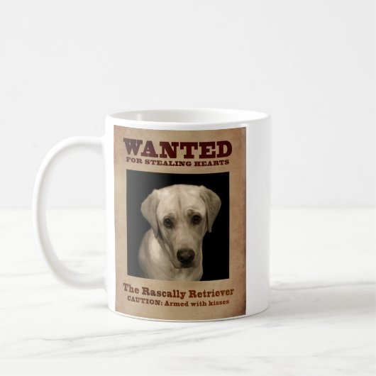 Rascally Retriever, alias gelber Labrador Kaffeetasse (Links)