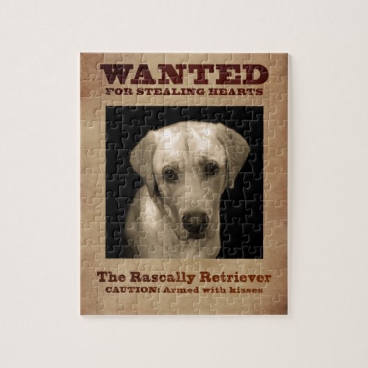 Rascally Retriever, alias gelber Labrador Puzzle (Vertikal)
