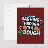 Rasch durch den Teig Weihnachten Postkarte (Vorne/Hinten)