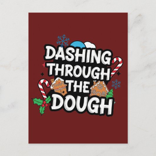 Rasch durch den Teig Weihnachten Postkarte (Vorderseite)