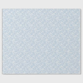 Raschelnde Blüten Neutral - Staubblau Geschenkpapier (Flach)