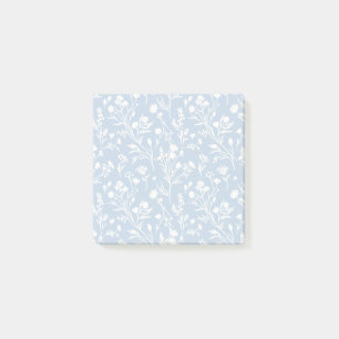 Raschelnde Blüten Neutral - Staubblau Post-it Klebezettel