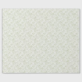 Raschelnde Blüten Sanftes Olive- Neutral Geschenkpapier (Flach)