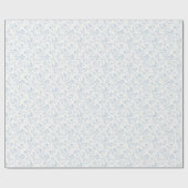Raschelnde Blüten Staubblau - Neutral Geschenkpapier (Flach)