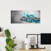 Rase Print Blue Poster (Heimbüro)