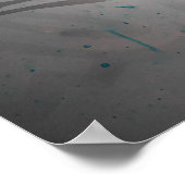 Rase Print Blue Poster (Ecke)