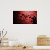 Rase Print Red Poster (Küche)