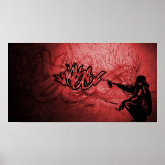 Rase Print Red Poster