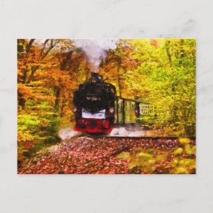 Rasede Roland im Herbst. Insel Rügen. Gemalt Postkarte