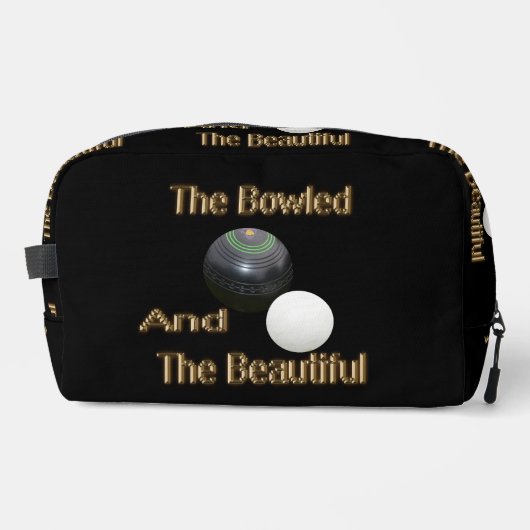 Rasen Bowling gekocht und schön, Waschbeutel (Vorderseite)