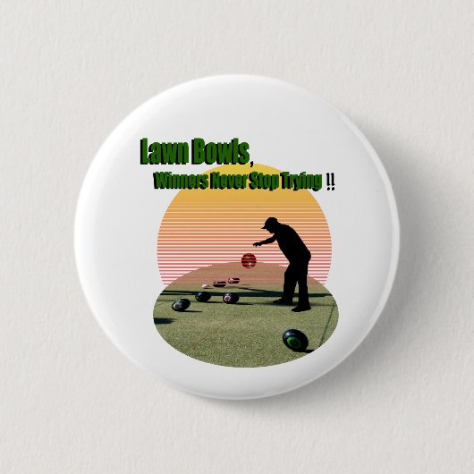 Rasen Bowling Gewinner Design, Abzeichen Button (Vorderseite)
