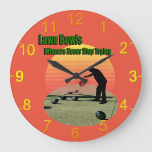 Rasen Bowling Gewinner Design, Wanduhr