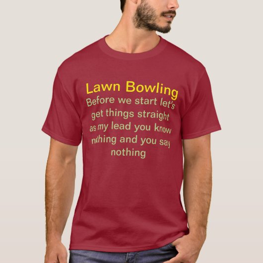 Rasen Bowling Shirt. T-Shirt (Vorderseite)