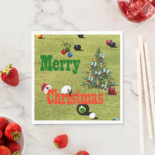 Rasen-Bowling-Weihnachtsstil, Weihnachtsservietten Serviette