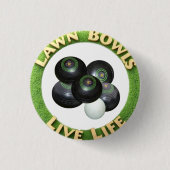 Rasen-Bowls Leben mit Rasenschüsseln, Button (Vorderseite)