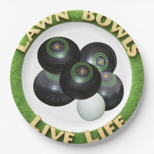 Rasen-Bowls Leben mit Rasenschüsseln, Pappteller