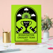 Rasen-Croquet Acrylschild (Hochzeit)