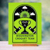 Rasen-Croquet Acrylschild (Neutral)