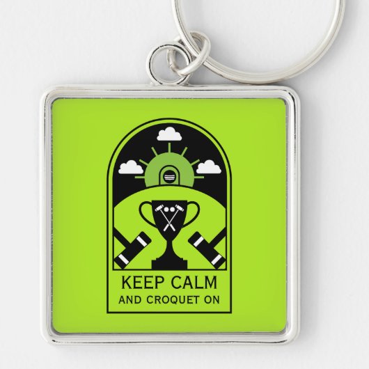 Rasen-Croquet Schlüsselanhänger (Vorne)