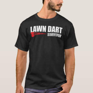 Rasen Dart Überlebender Vintage Pub Darts Brett Da T-Shirt
